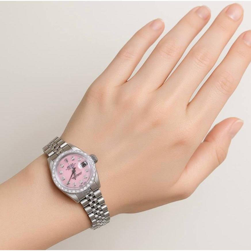 Rolex Datejust Watch Ss Jubilee Bracelet Diamond Dial Bezel Women
