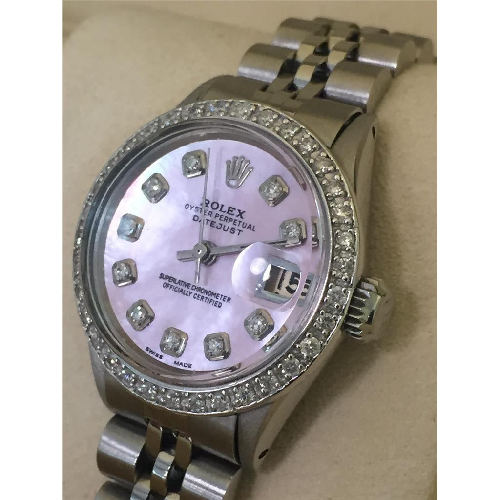 Watch Mother Of Pearl Dial Diamond Bezel Ss
