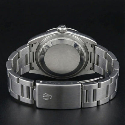 Rolex Datejust Watch Roman Dial Smooth Bezel Stainless Steel Midsize