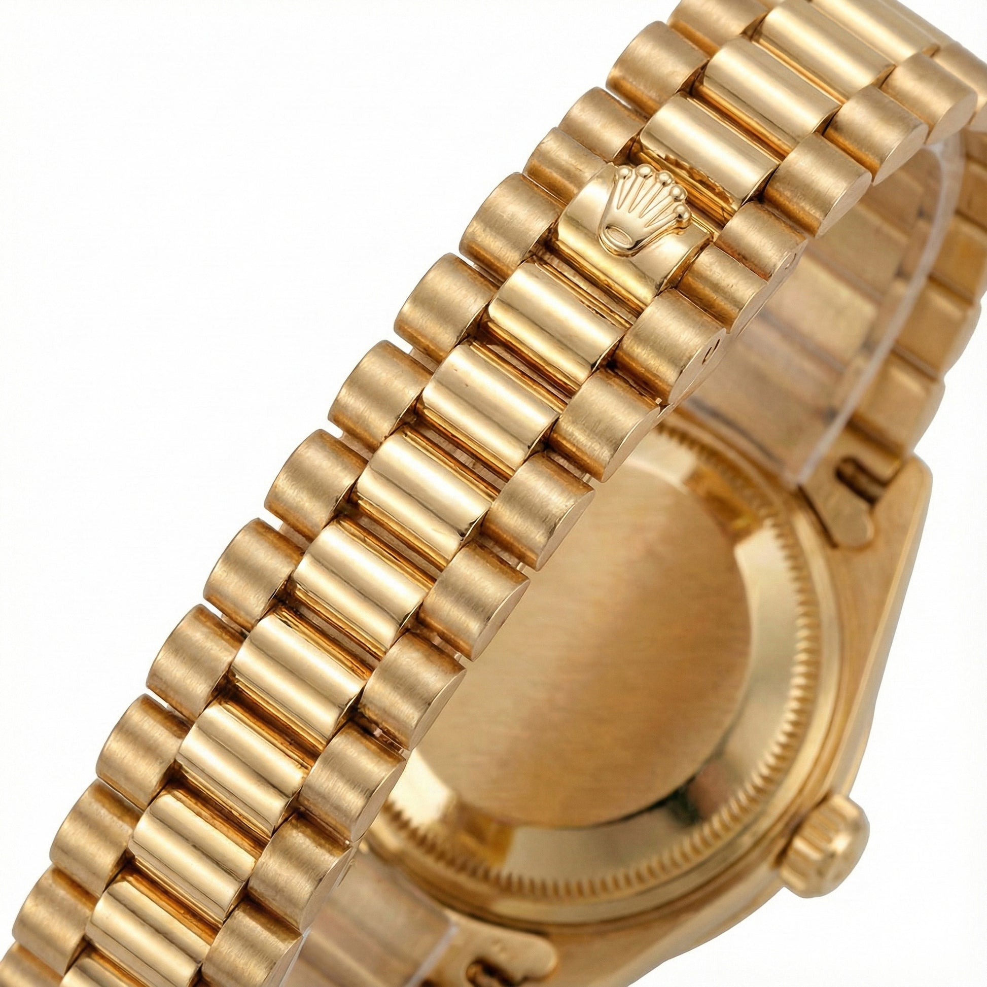 Rolex Datejust Watch Yellow Gold Bracelet Stick Dial Diamond Bezel