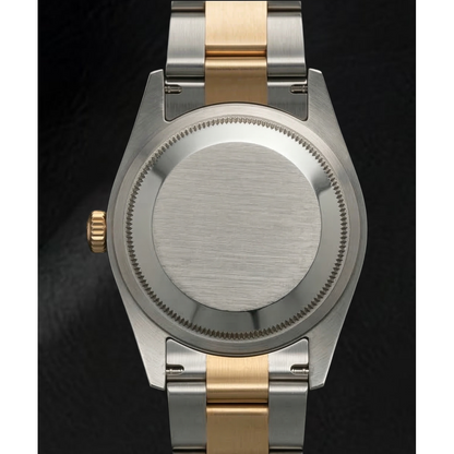 Rolex Datejust Year 2011 White Mother Of Pearl Diamond Dial Diamond Bezel 31 mm Two Tone Watch