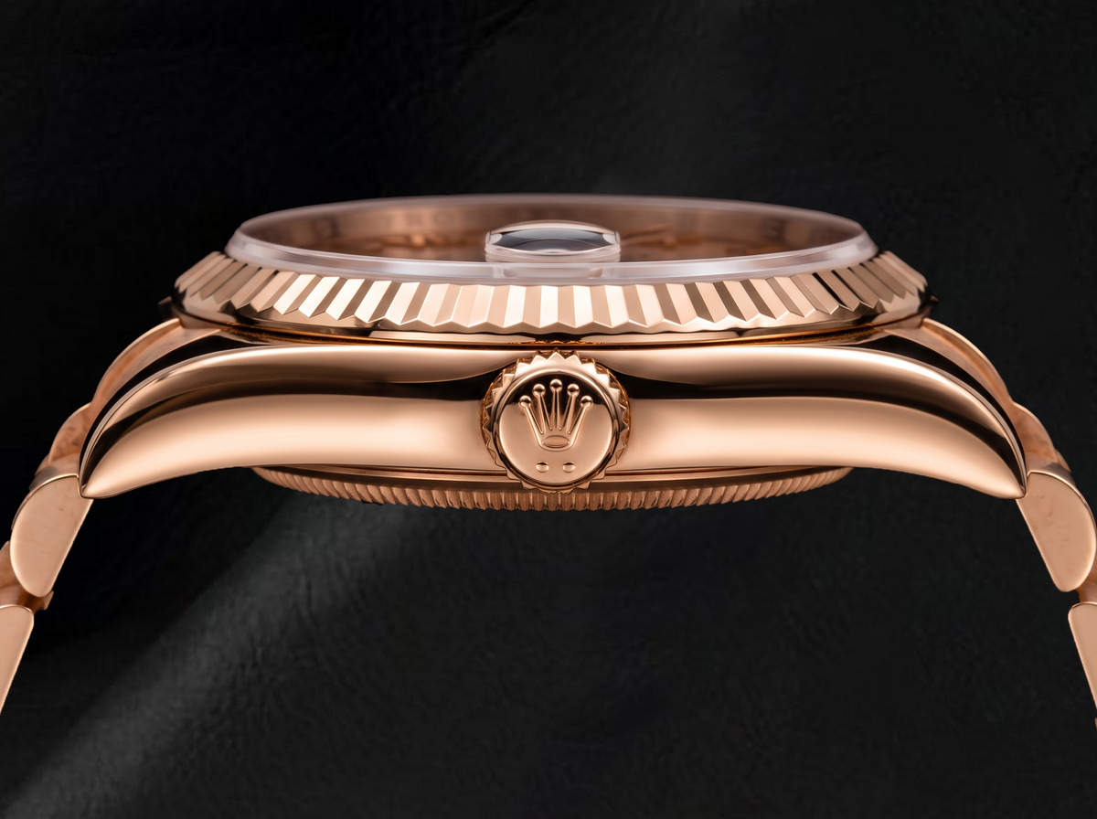 Rolex Day-Date 118235 36mm Sundust Roman Dial 18K Rose Gold Oyster Bracelet