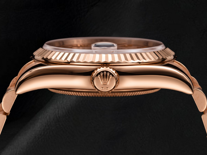 Rolex Day-Date 118235 36mm Sundust Roman Dial 18K Rose Gold Oyster Bracelet