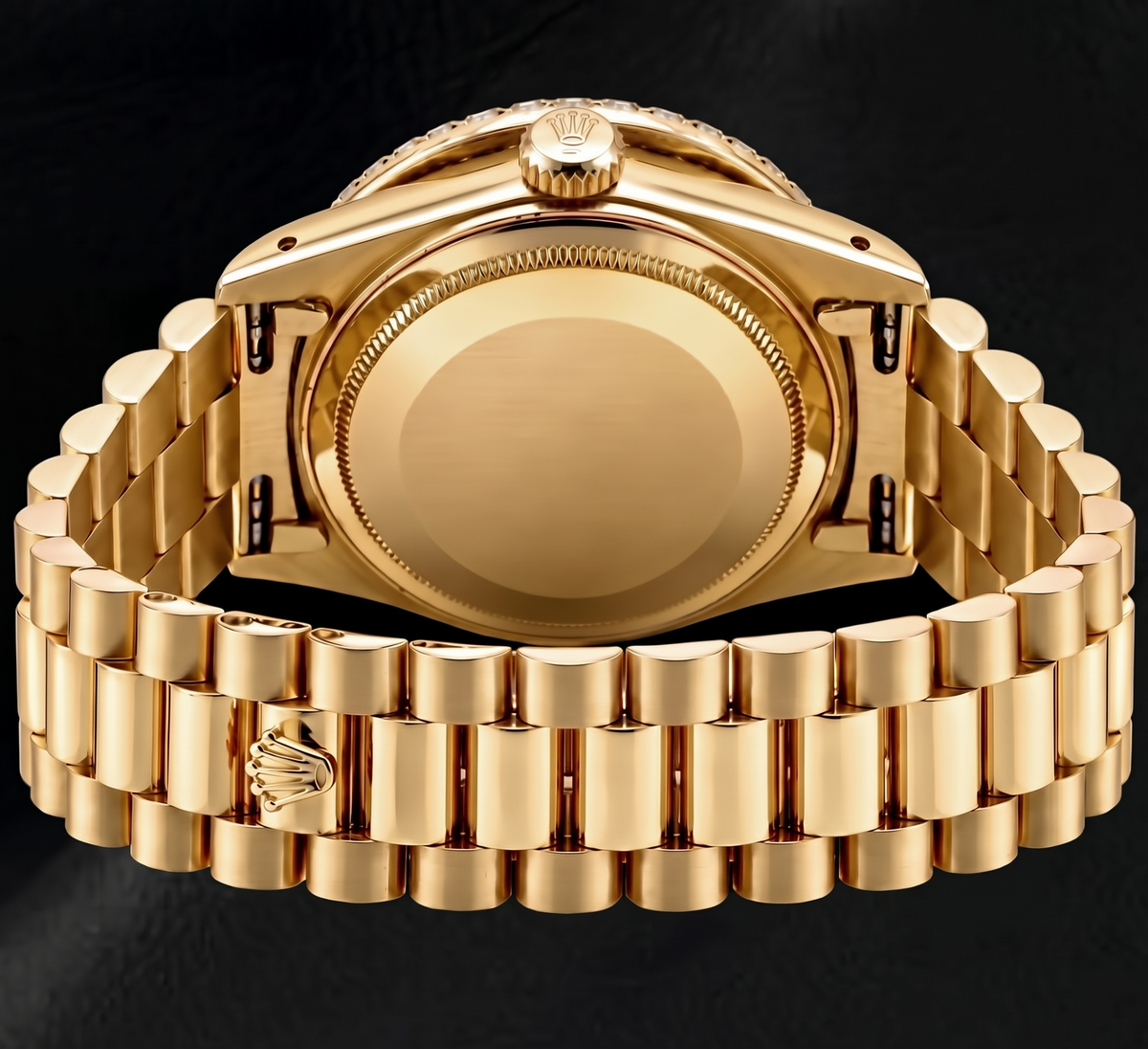 Rolex Day-Date 18038 36mm White Mother of Pearl Diamond Dial 18K Yellow Gold Watch
