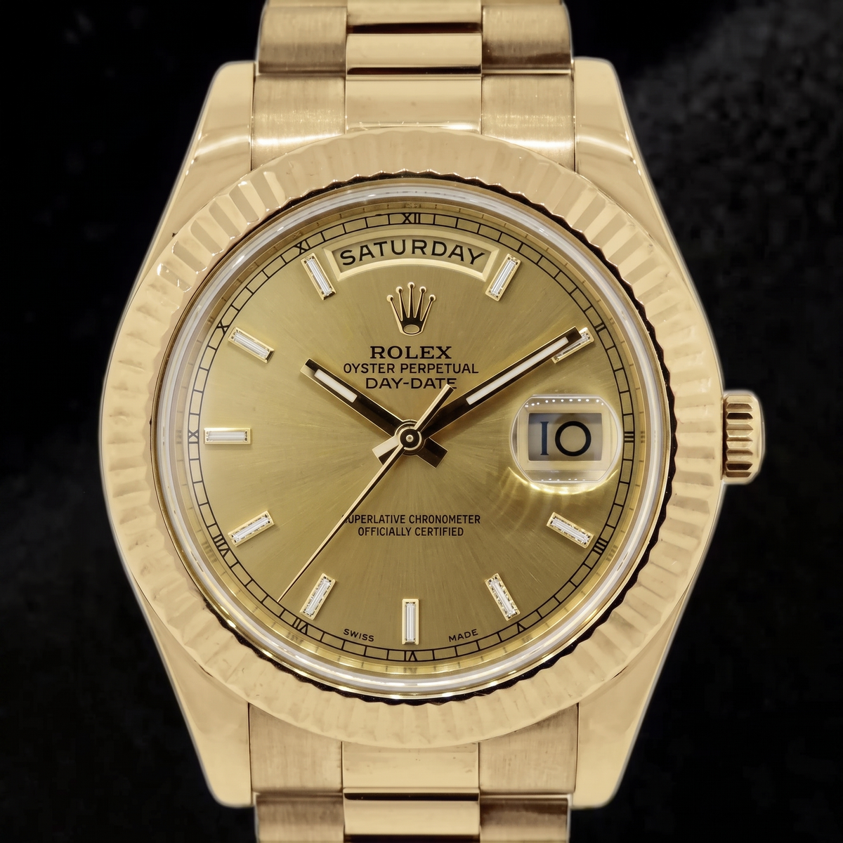 Rolex Day Date 2 Champagne Dial 41 Mm Gents Watch Yellow Gold