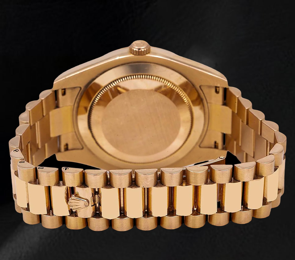 Rolex Day Date II 41mm 218235 Black Arabic Dial President Bracelet Rose Gold Watch
