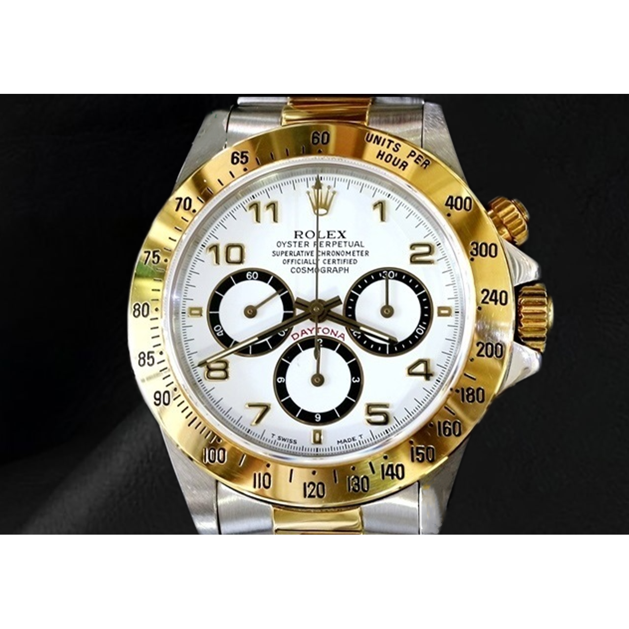 Rolex Daytona Arabic Numeral Cosmograph Dial Stainless Steel and Yellow Gold  Watch