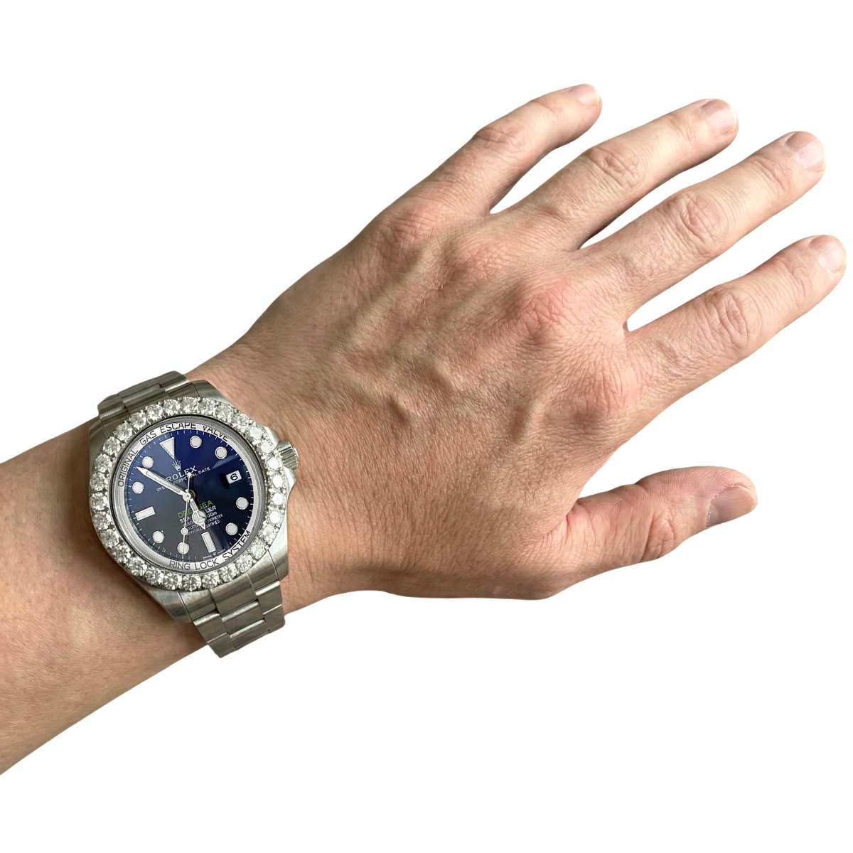 Rolex Deepsea Sea-Dweller 44mm Watch with 8 carats Diamond bezel