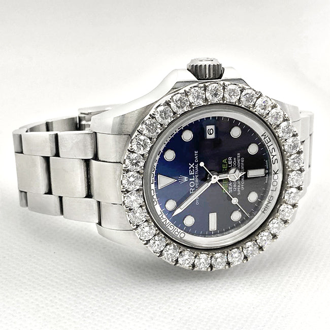 Rolex Deepsea Sea-Dweller 44mm Watch with 8 carats Diamond bezel