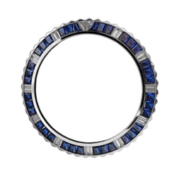 Rolex Diamond and Blue Sapphire Bezel To Fit  44 mm Watches Sports Models Daytona Submariner Sea-Dweller
