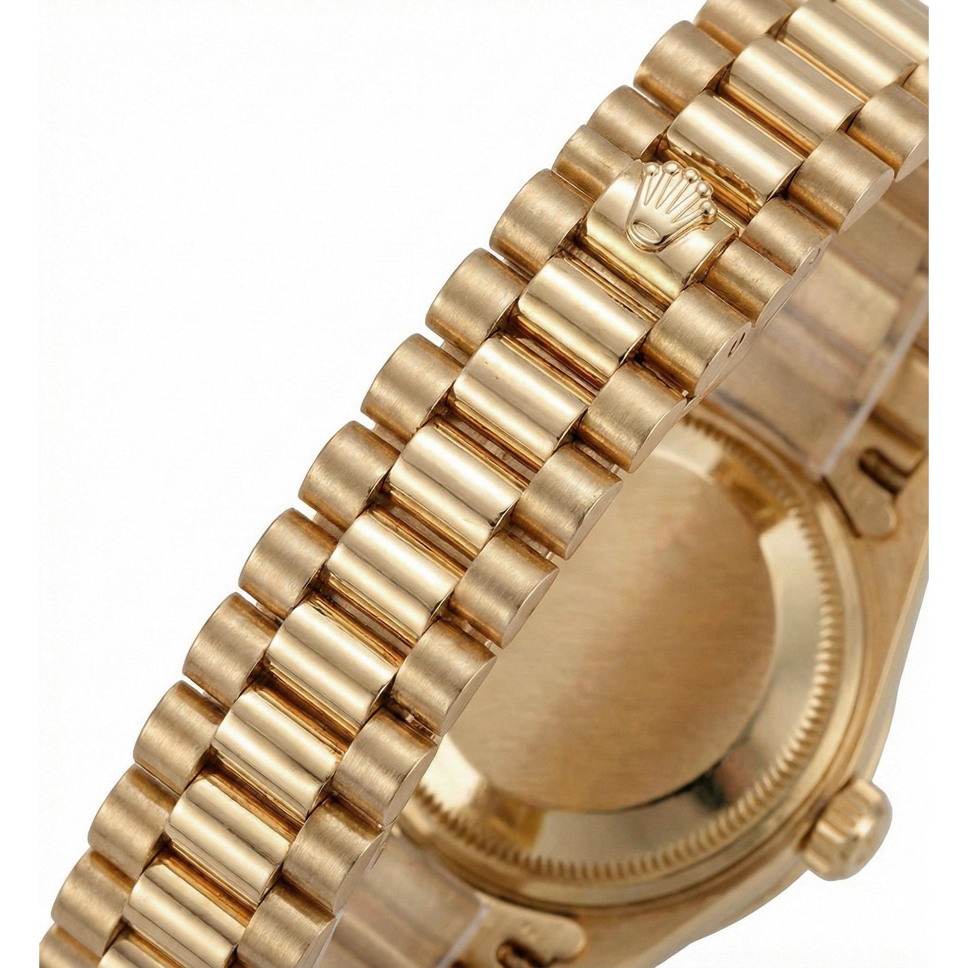 Rolex Dj Bezel Champagne Tapestry Stick Dial Watch President Style