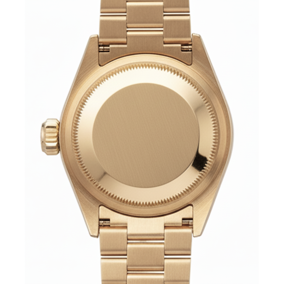 Rolex Dj Champagne Tapestry Dial Pin Stripe Watch Gold President
