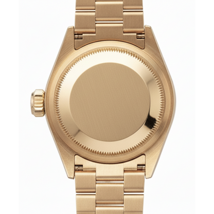 Rolex Dj Champagne Tapestry Dial Pin Stripe Watch Gold President
