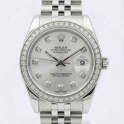 Rolex Dj Midsize 31 Mm Watch Custom Diamond Dial Jubilee Bracelet Ss