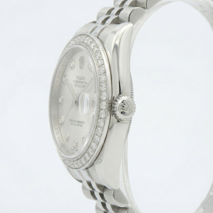 Rolex Dj Midsize 31 Mm Watch Custom Diamond Dial Jubilee Bracelet Ss