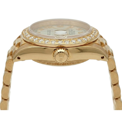 Rolex Dj Pyramid Roman Dial Diamond Bezel Watch President Style G