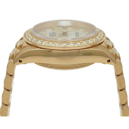 Rolex Dj Pyramid Roman Dial Diamond Bezel Watch President Style G