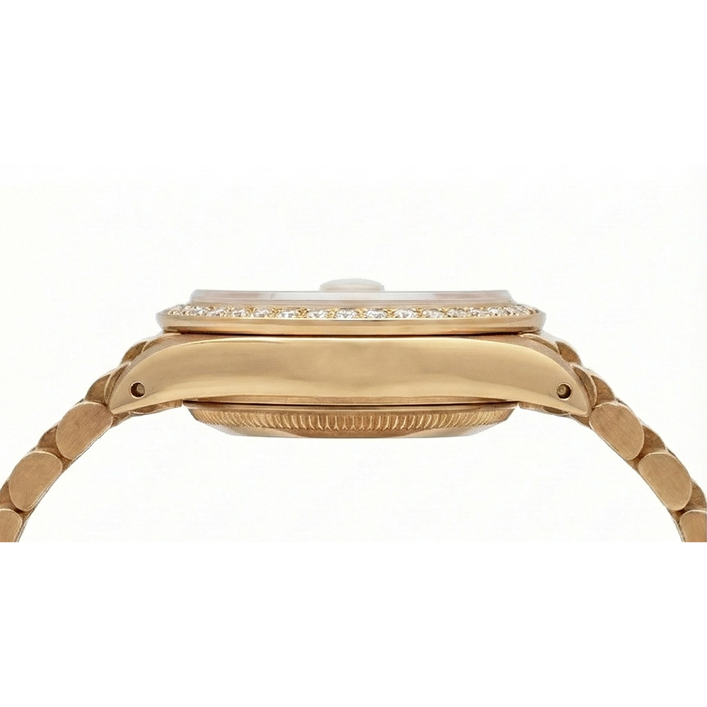 Rolex Dj Watch Presidential Style Champagne Stick Dial  Bezel