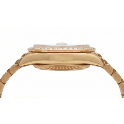 Rolex Dj Watch Presidential Style Champagne Stick Dial  Bezel