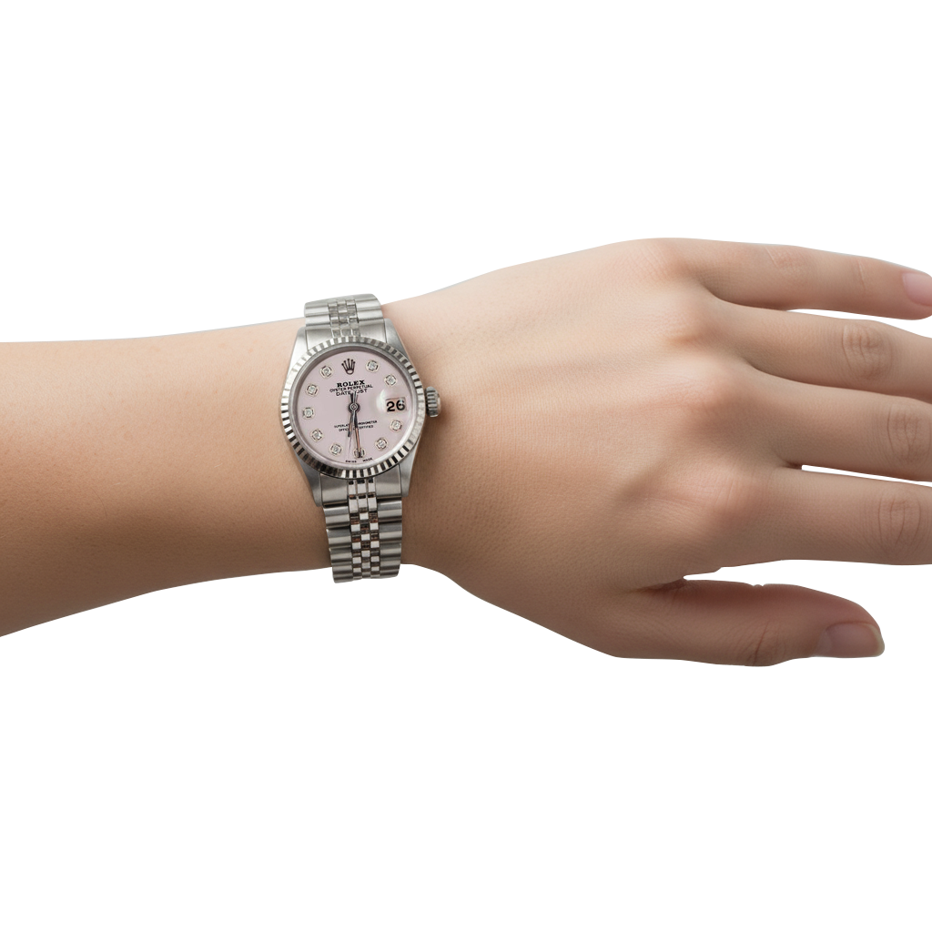 Rolex Dj Watch White Diamond Dial Jubilee Stainless Steel Watch P5