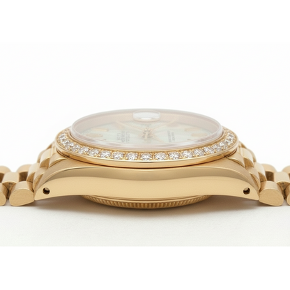 Rolex Dj White Roman Dial Diamond Bezel Presidential Style Gold