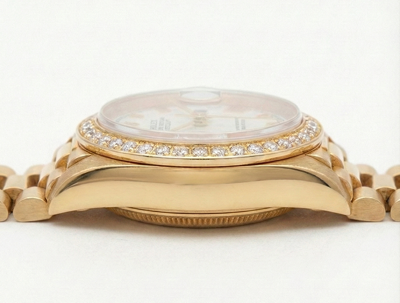 Rolex Dj White Roman Dial Diamond Bezel Presidential Style Gold