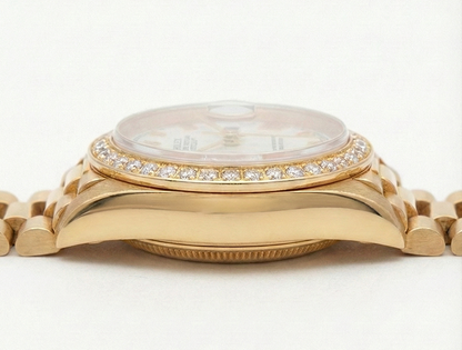 Rolex Dj White Roman Dial Diamond Bezel Presidential Style Gold