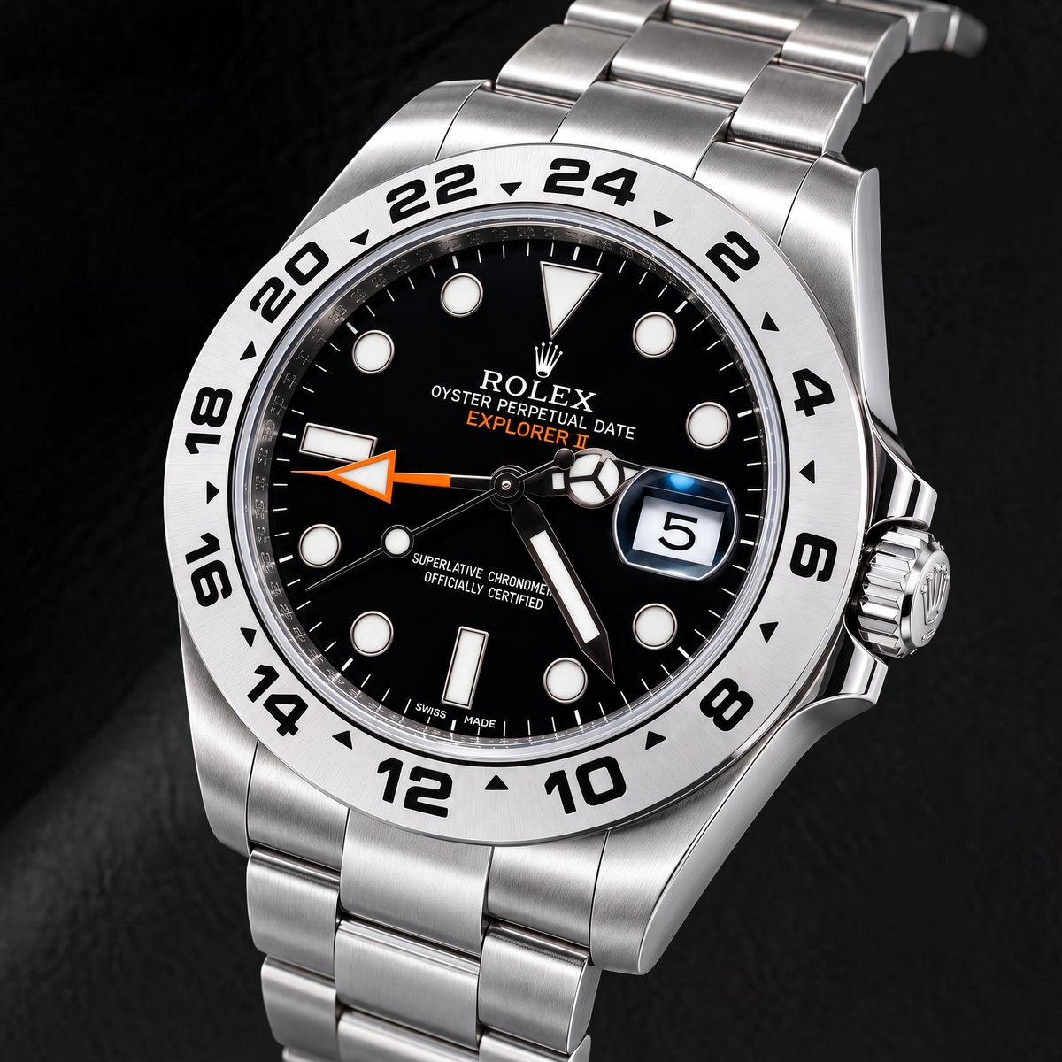 Rolex Explorer II 216570 42mm Black Luminous Dial Stainless Steel Watch