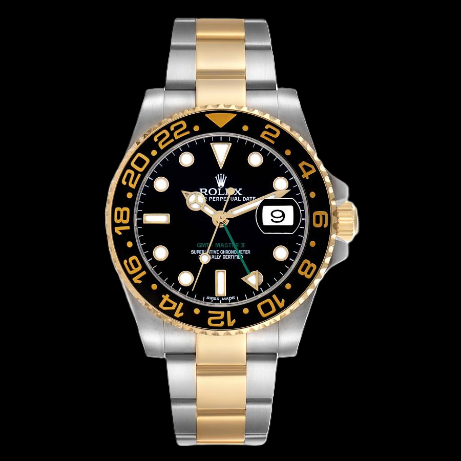 Rolex GMT-Master II 116713 40mm Black Luminous Dial Two Tone Watch