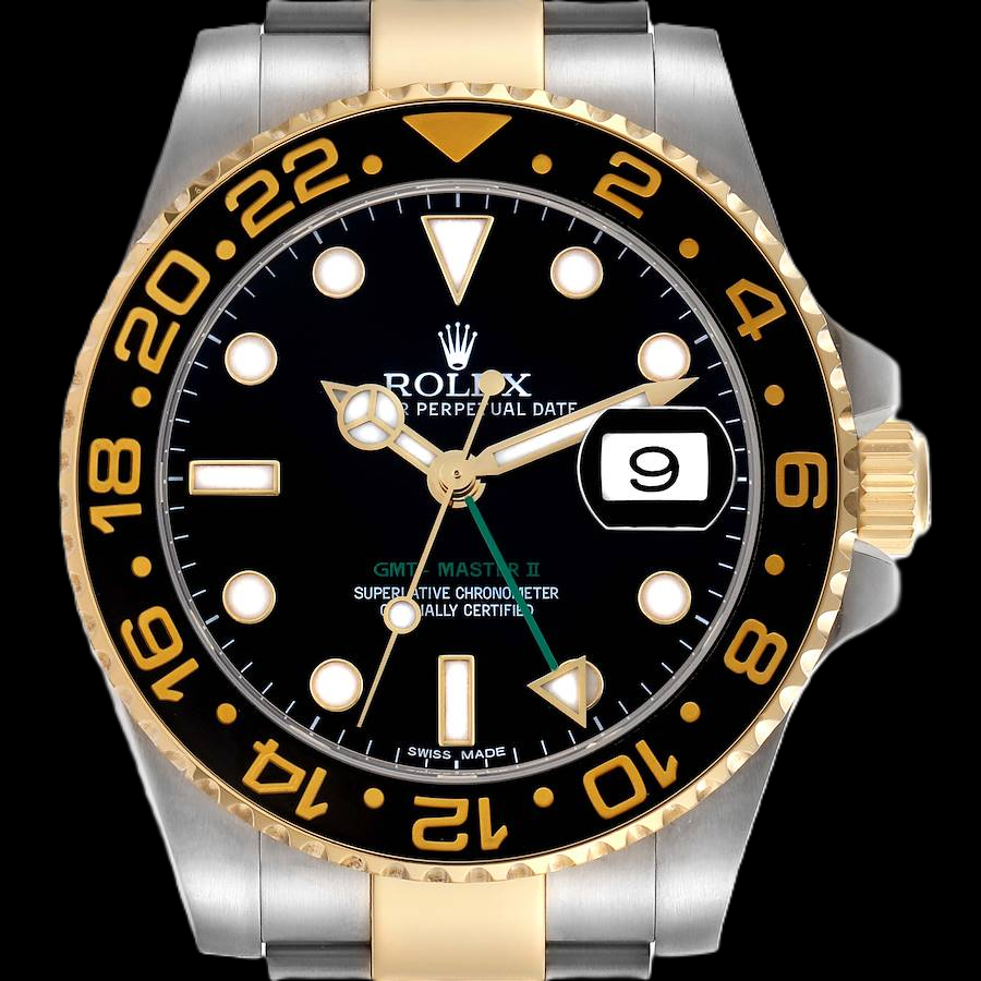 Rolex GMT-Master II 116713 40mm Black Luminous Dial Two Tone Watch