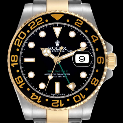 Rolex GMT-Master II 116713 40mm Black Luminous Dial Two Tone Watch