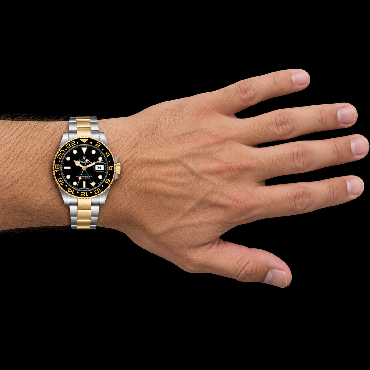 Rolex GMT-Master II 116713 40mm Black Luminous Dial Two Tone Watch