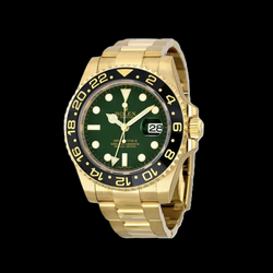 Rolex GMT-Master II 116718 40mm Green Luminous Dial Yellow Gold Watch