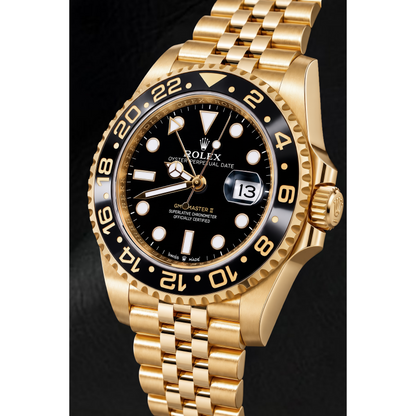 Rolex GMT-Master II 126718GRNR 40mm Black Luminous Dial Yellow Gold Watch