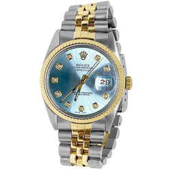 Rolex Gents Datejust Rolex Blue Ss & Gold Jubilee Bracelet QUICK SET