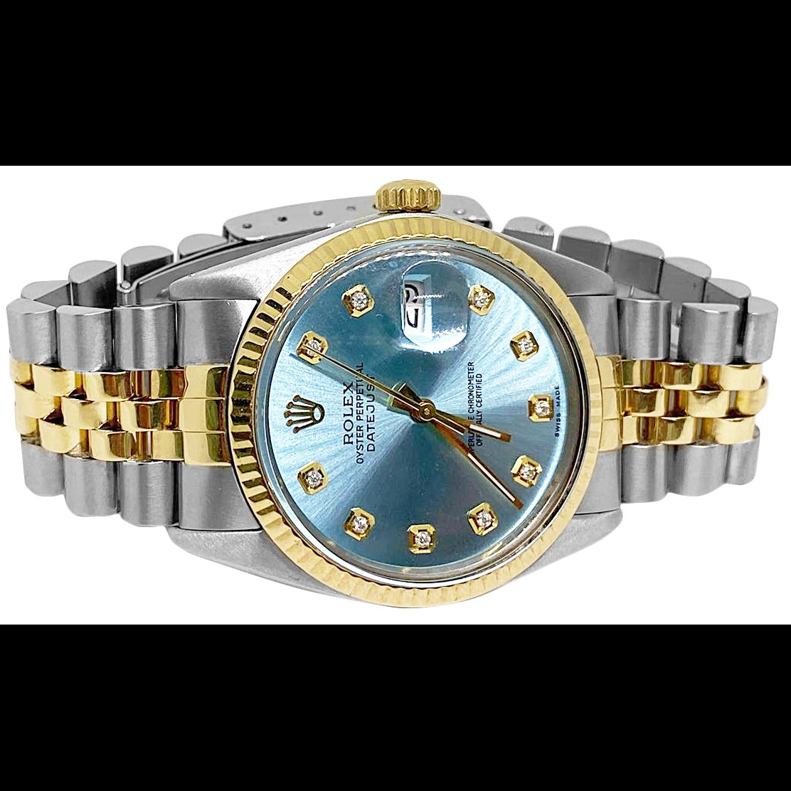 Datejust Rolex Blue Ss & Gold