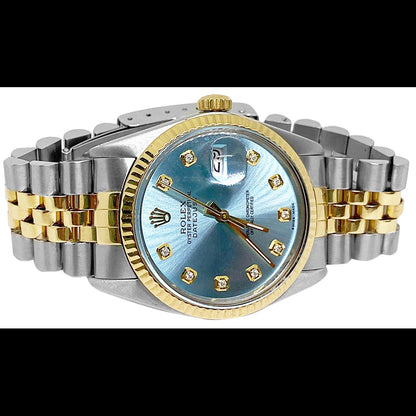 Datejust Rolex Blue Ss & Gold