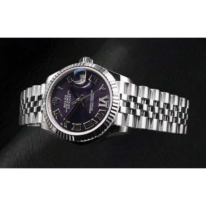 Rolex Ladies Date-Just Deep Purple Roman Dial 