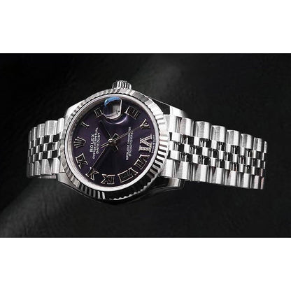 Rolex Ladies Date-Just Deep Purple Roman Dial 