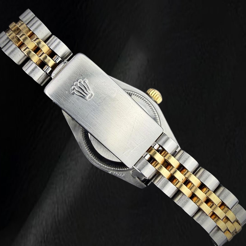 Rolex Ladies Datejust 26 mm Champagne Factory Diamond Dial Two Tone Watch