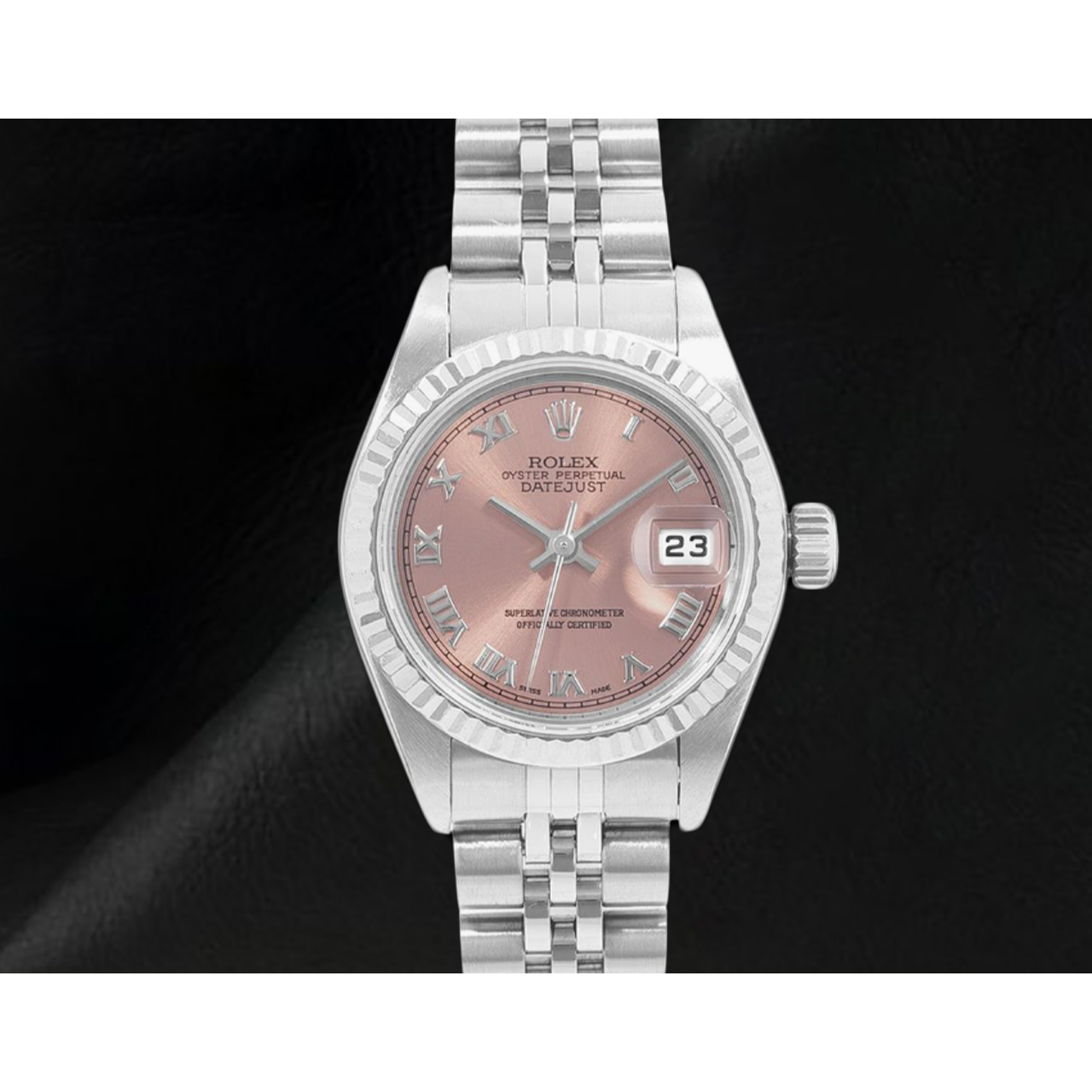 Rolex Ladies Datejust 26mm 2002 Year Pink Roman Dial Watch