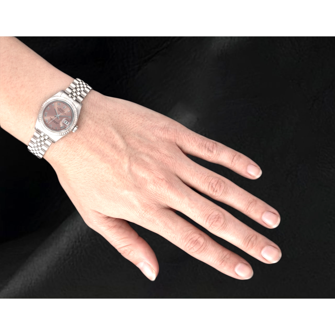 Rolex Ladies Datejust 26mm 2002 Year Pink Roman Dial Watch