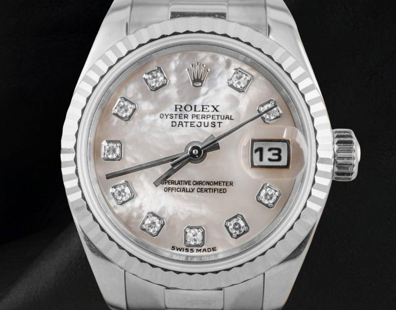 Rolex Ladies Datejust 26mm Mother of Pearl Dial 2002 Year President Bracelet 18K Watch