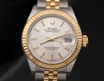 Rolex Ladies Datejust 279173 Fluted Bezel Two Tone Jubilee 28 mm Watch