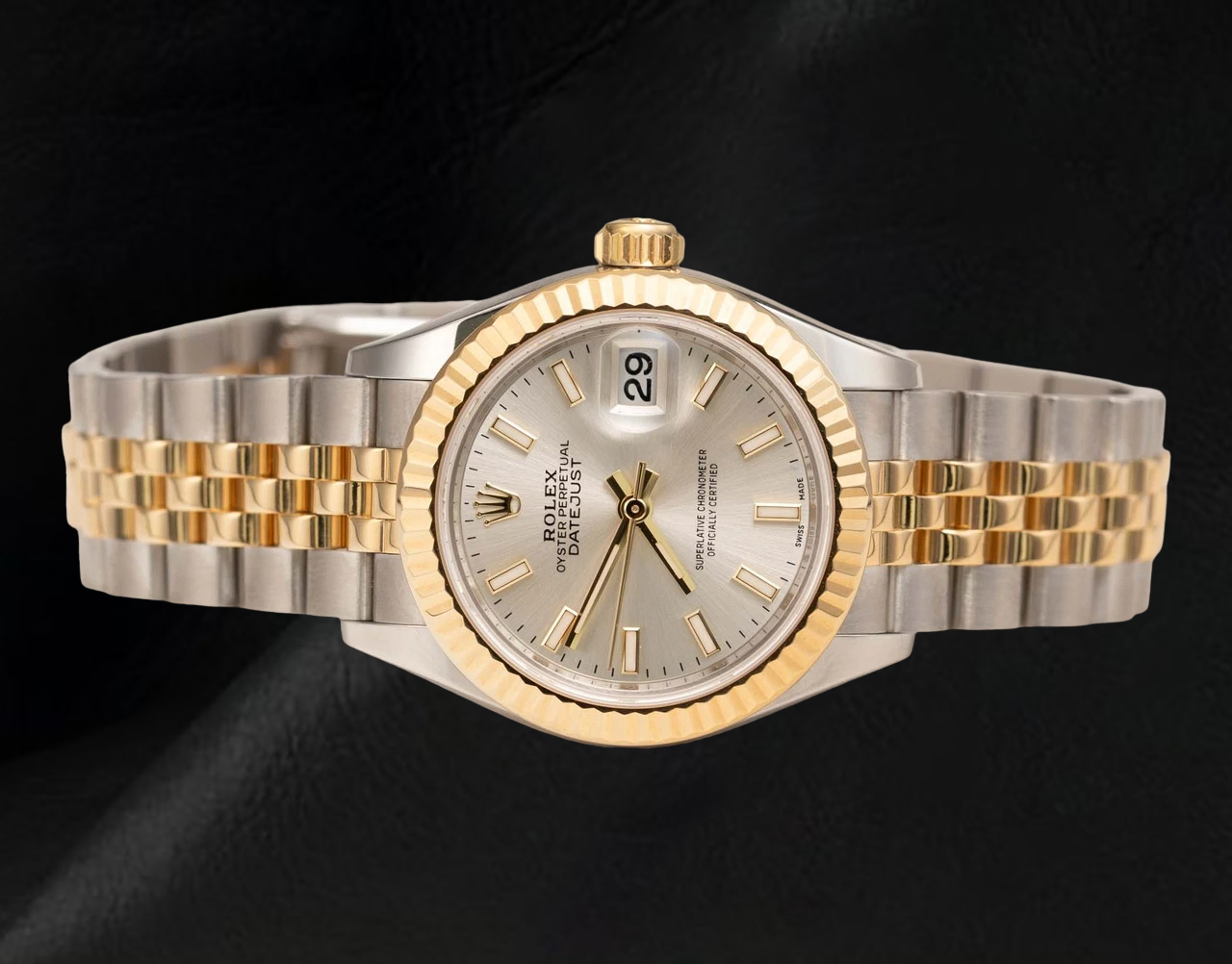 Rolex Ladies Datejust 279173 Fluted Bezel Two Tone Jubilee 28 mm Watch