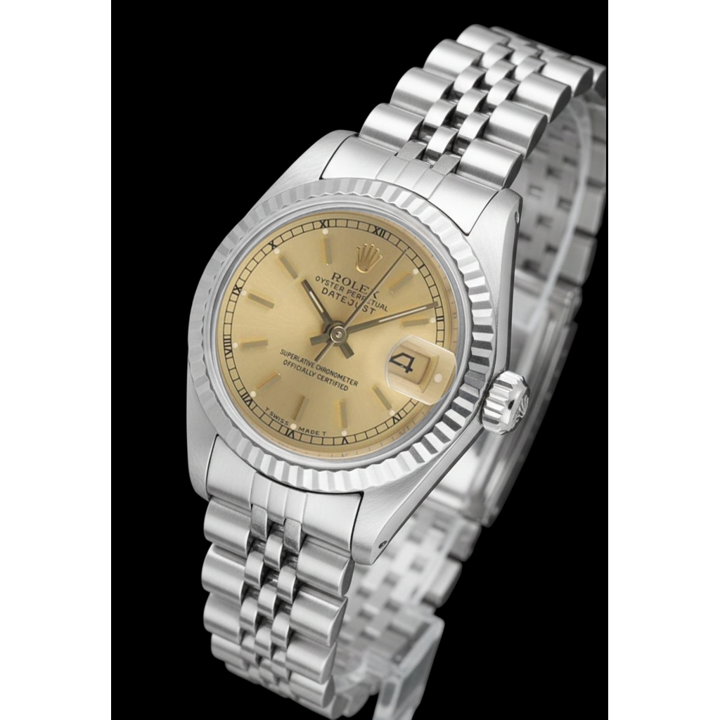 Rolex Lady-Datejust 26mm Champagne Dial Stainless Steel Watch