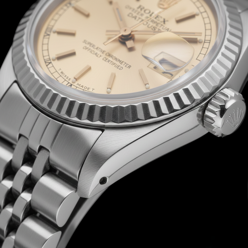 Rolex Lady-Datejust 26mm Champagne Dial Stainless Steel Watch