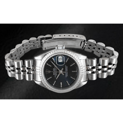 Rolex Lady-Datejust Blue Stick Dial 26 mm Stainless Steel Watch