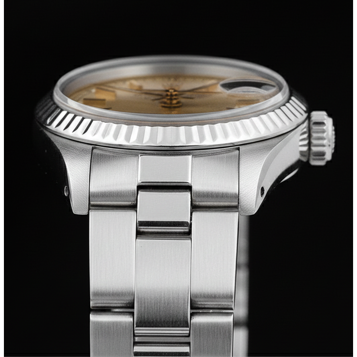 Rolex Lady-Datejust Champagne Dial Oyster bracelet SS Watch