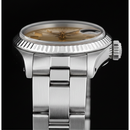 Rolex Lady-Datejust Champagne Dial Oyster bracelet SS Watch